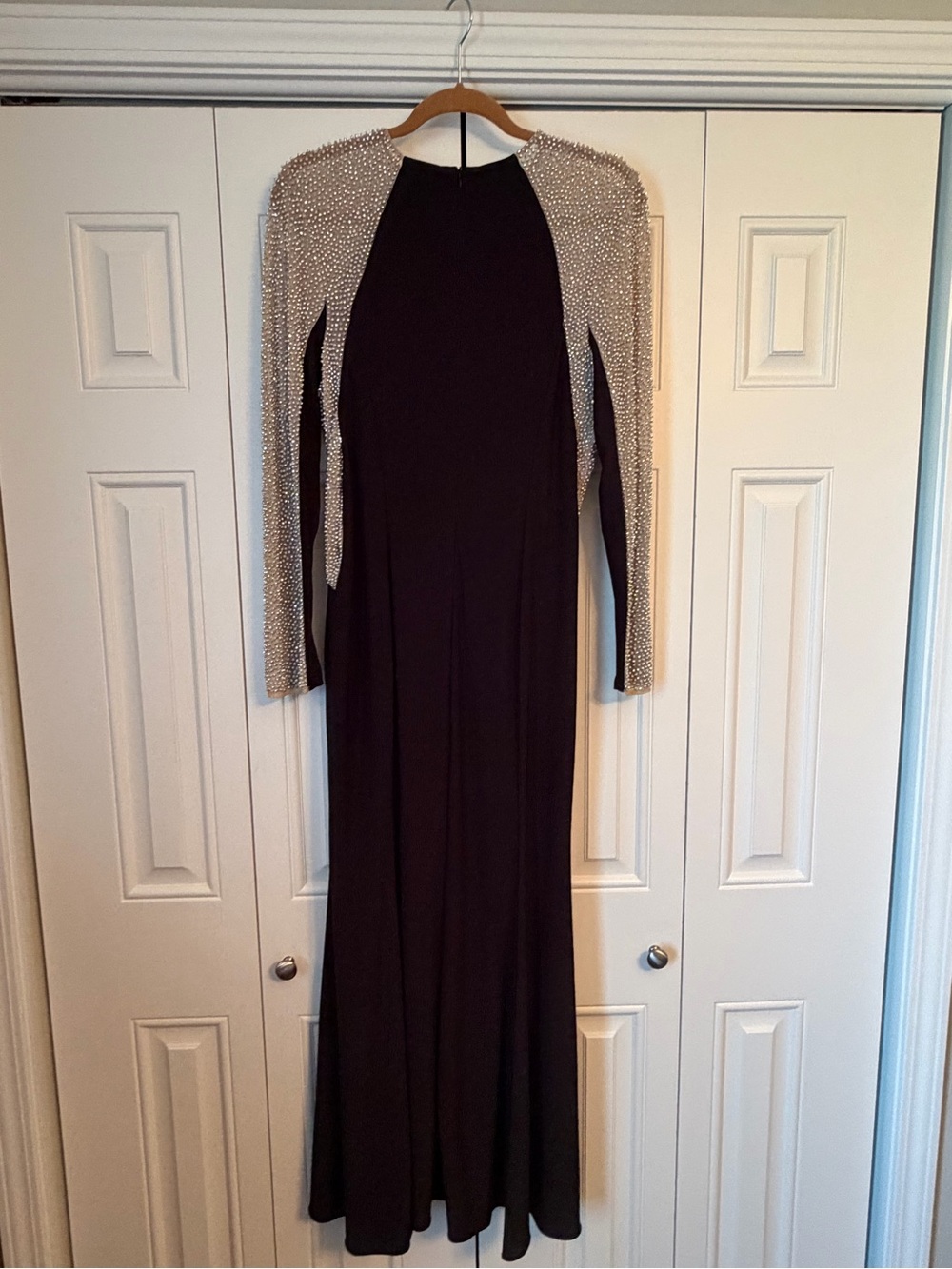 Xscape Black Evening Gown Wedding Formal Mother Grandmother Bride Dress - Picture 5 of 7